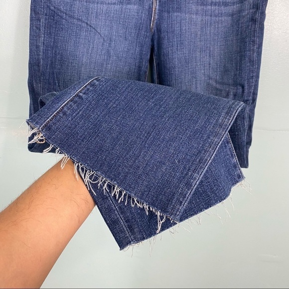 L’agance Jordan Cropped Straight High Rise Sz 28 Blue - Picture 3 of 9